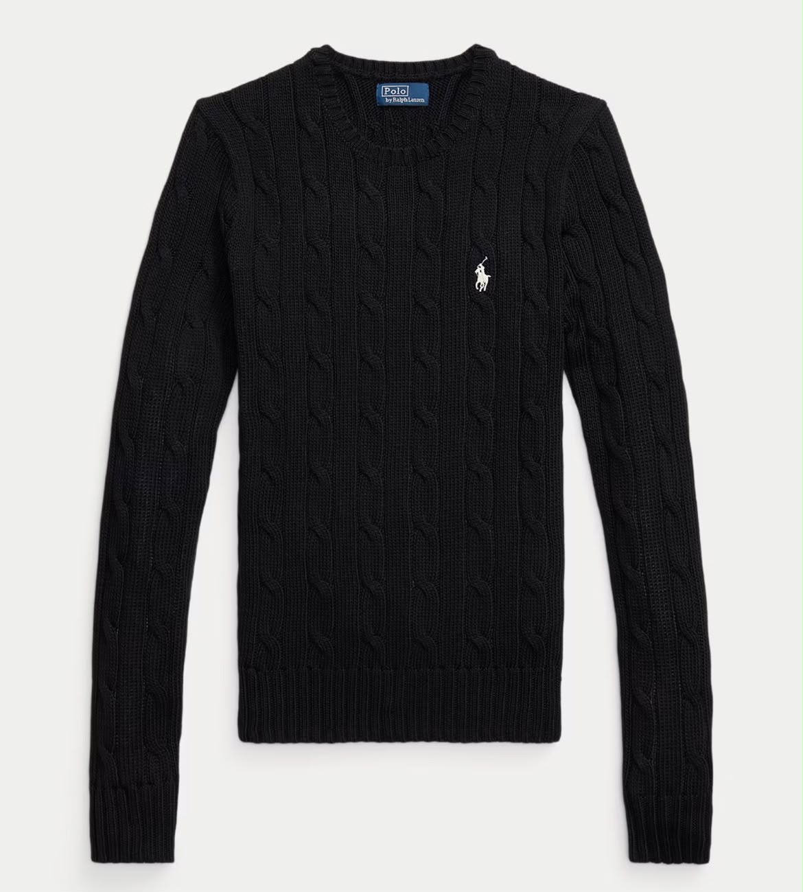 Damen Zopfmuster-Strickpullover mit Rundhalsausschnitt