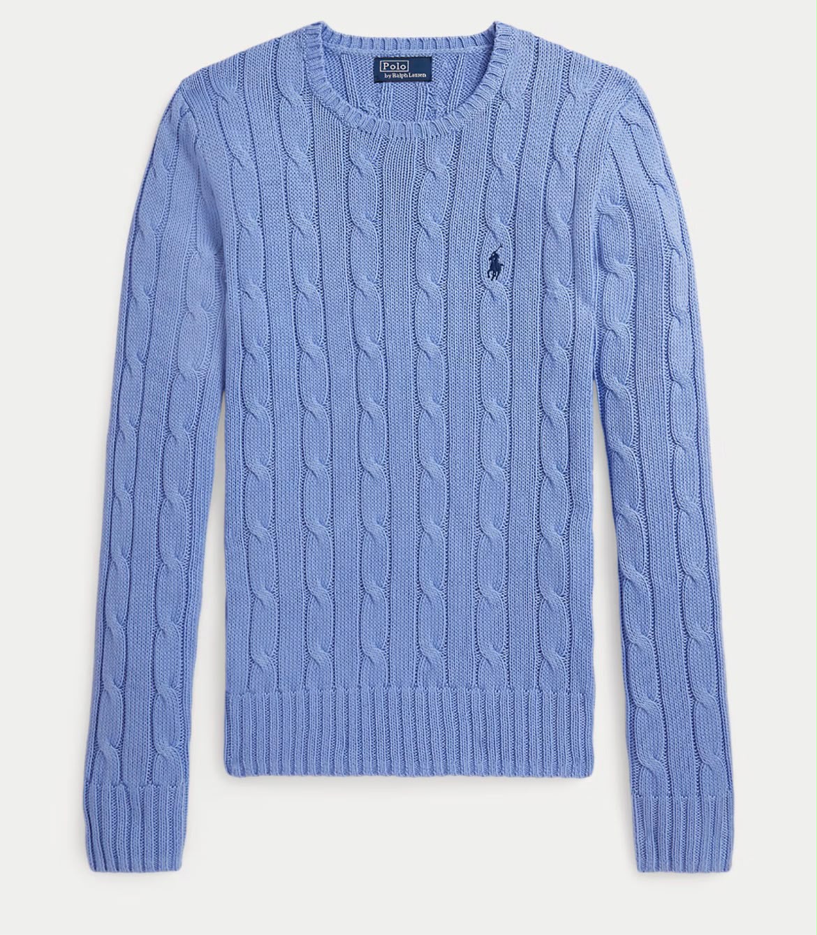Damen Zopfmuster-Strickpullover mit Rundhalsausschnitt