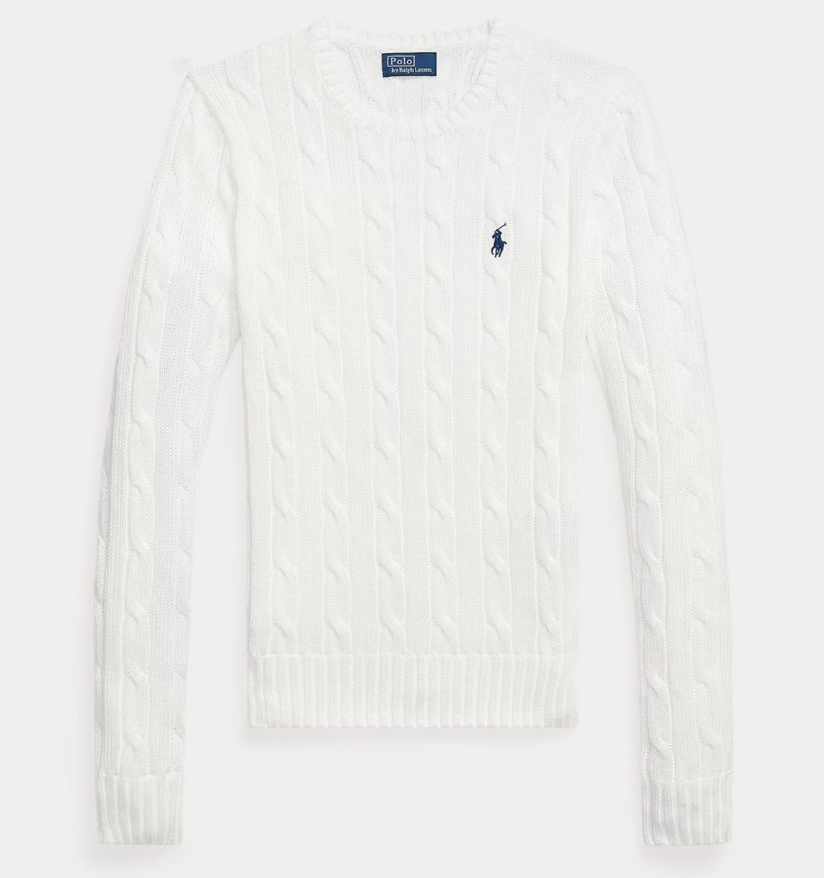 Damen Zopfmuster-Strickpullover mit Rundhalsausschnitt