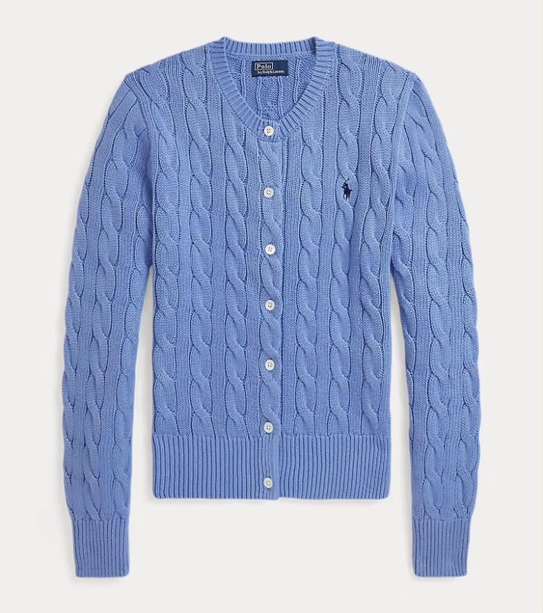 Damen Zopfstrick-Cardigan mit Knopfleiste