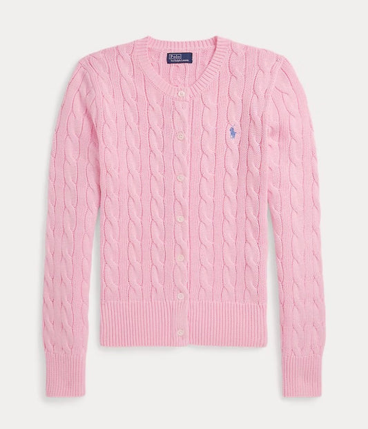 Damen Zopfstrick-Cardigan mit Knopfleiste