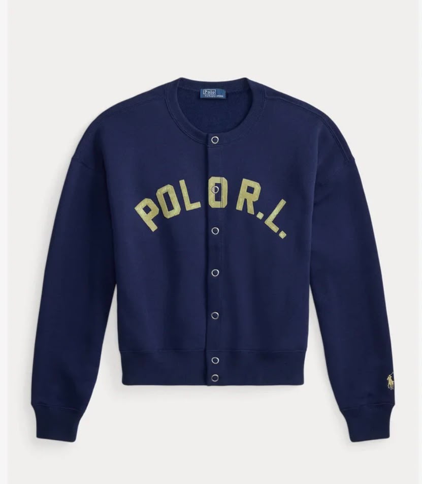 Damen College-Sweatjacke mit Druckknöpfen