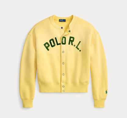 Damen College-Sweatjacke mit Druckknöpfen